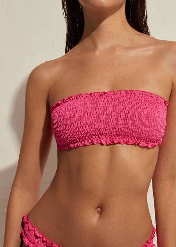 Calzedonia Bandeau Formentera Donna Top Bikini Rosa | IT1690EX