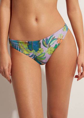 Calzedonia Brasilia Donna Slip Bikini Viola | IT1304UT