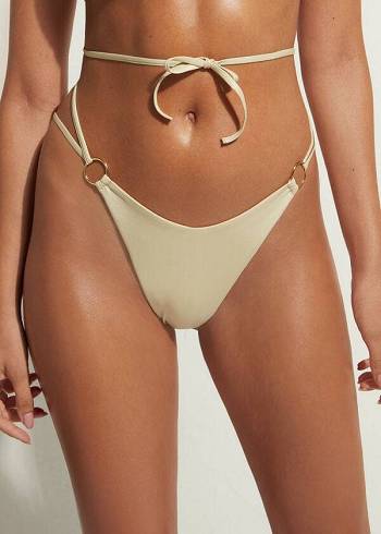 Calzedonia Brazilian String Abu Dhabi Donna Slip Bikini Oro | IT1326EX