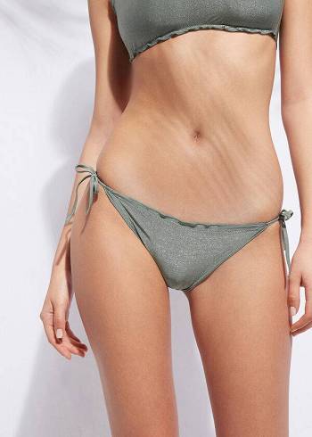 Calzedonia Brazilian String Formentera Donna Slip Bikini Grigie | IT1331IS