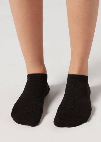 Calzedonia Cashmere Blend No-Show Donna Calzini Nere | IT2266UT