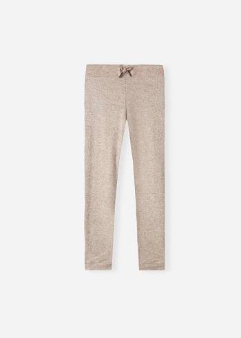 Calzedonia Cashmere Blend Stretch Sportive Bambino Leggings Beige | IT3122FM