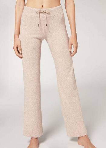 Calzedonia Cashmere Dritto Donna Pantaloni Beige | IT2719OR