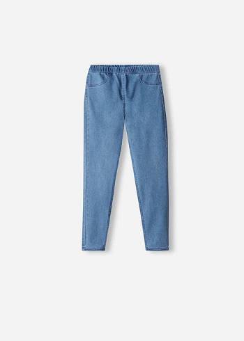 Calzedonia Denim jeggings Bambino Leggings Blu | IT3129UT