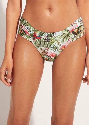 Calzedonia Draped Nairobi Eco Donna Slip Bikini Verdi | IT1378EX