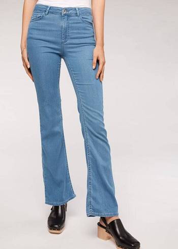 Calzedonia Eco Light Flared Denim Donna Jeans Blu | IT2576PQ