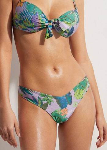 Calzedonia High Cut Brazilian Brasilia Donna Slip Bikini Viola | IT1384OR