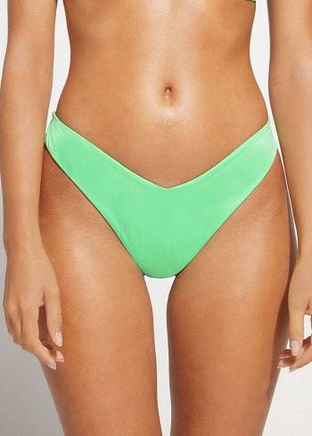 Calzedonia High Cut Brazilian Indonesia Eco Donna Slip Bikini Menta | IT1387SO