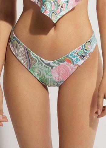 Calzedonia High-Cut Brazilian Saint Tropez Donna Slip Bikini Verdi | IT1450VD