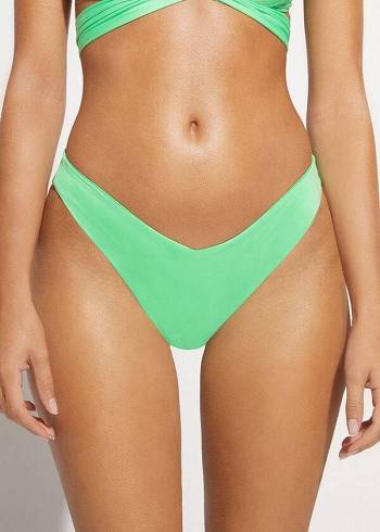 Calzedonia High Cut Indonesia Eco Donna Slip Bikini Menta | IT1396XF