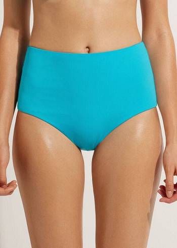 Calzedonia High-Rise Shaping Indonesia Donna Slip Bikini Verde Acqua Verdi | IT1452NB