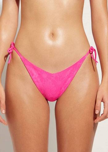 Calzedonia High V-Cut Brazilian Antibes Donna Slip Bikini Rosa | IT1410OR