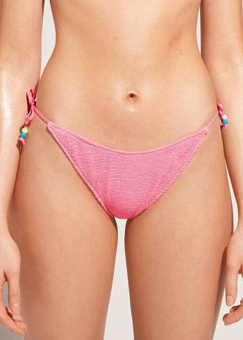 Calzedonia High V-Cut Brazilian San Diego Donna Slip Bikini Rosa | IT1414DN