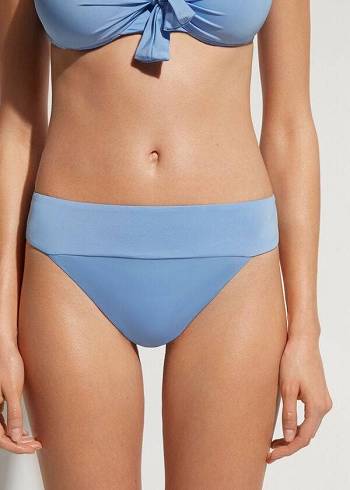 Calzedonia High Vita Brazilian Indonesia Eco Donna Slip Bikini Blu | IT1418JJ