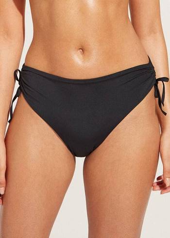 Calzedonia High-Vita Drawstring Indonesia Donna Slip Bikini Nere | IT1455WY