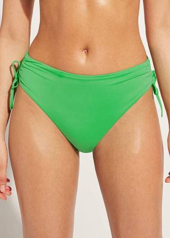 Calzedonia High-Vita Drawstring Indonesia Donna Slip Bikini Verdi | IT1456EX