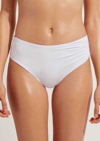 Calzedonia High Vita Indonesia Eco Donna Slip Bikini Bianche | IT1432TV