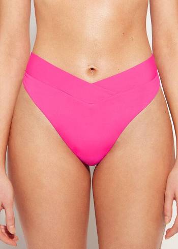 Calzedonia High-Vita V-Cut Brazilian Indonesia Donna Slip Bikini Rosa | IT1463PQ