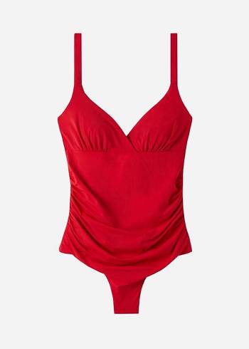 Calzedonia Imbottito One-Piece Shaping-Effect Indonesia Donna Costumi Da Bagno Rosse | IT2191PQ