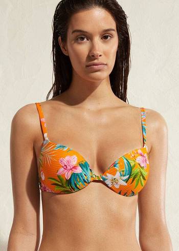 Calzedonia Imbottito Push-Up Rio Eco Donna Top Bikini Arancioni | IT1875YU