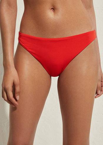 Calzedonia Indonesia Eco Donna Slip Bikini Rosse | IT1468GL