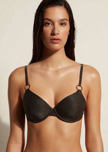 Calzedonia Push Up Hollywood Donna Top Bikini Nere | IT1943CE