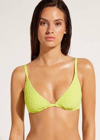 Calzedonia Removable Padding Push Up Bangkok Donna Top Bikini Verdi | IT1956OR