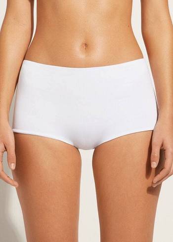 Calzedonia Shorts Indonesia Eco Donna Slip Bikini Bianche | IT1555BC