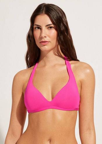 Calzedonia Soft Imbottito Triangle Indonesia Donna Top Bikini Rosa | IT1966LH