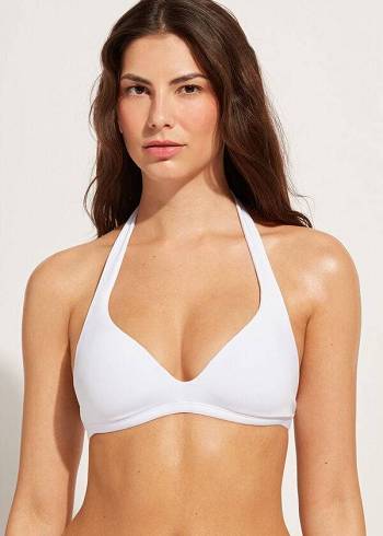 Calzedonia Soft Imbottito Triangle Indonesia Donna Top Bikini Bianche | IT1967ZG