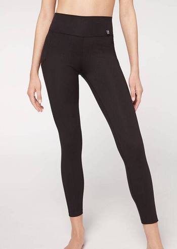 Calzedonia Soft Touch Ginnastica Donna Leggings Nere | IT2690LH