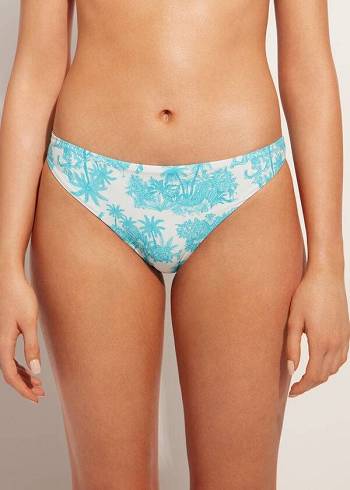 Calzedonia Sorrento Donna Slip Bikini Blu | IT1575KI