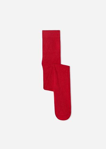 Calzedonia Super Opaque with Cashmere Bambino Collant Rosse | IT3005UT