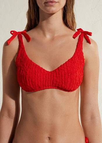 Calzedonia Tank-style Marrakech Donna Top Bikini Rosse | IT2014GL