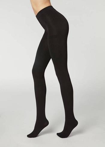 Calzedonia Thermal Super Opaque Donna Collant Nere | IT1070UT