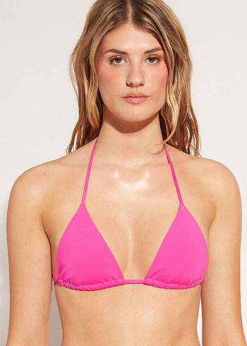 Calzedonia Triangle String Indonesia Eco rosa Donna Top Bikini Rosa | IT2044LH