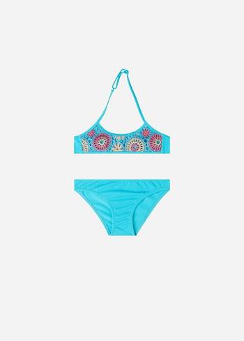 Calzedonia Two Piece Capri Bambino Costumi Da Bagno Verde Acqua | IT3054AP