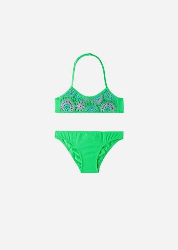 Calzedonia Two Piece Capri Bambino Costumi Da Bagno Verdi | IT3055PQ