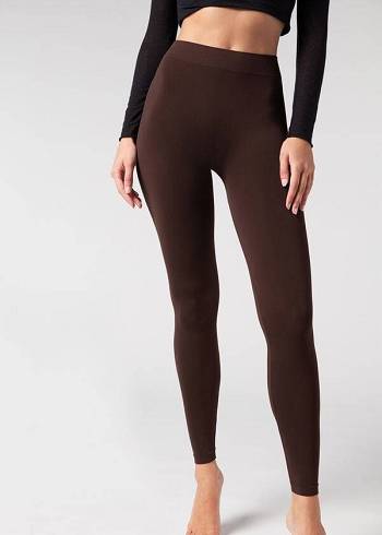 Calzedonia Ultra-Opaque Microfiber Donna Leggings Marroni | IT2707EX