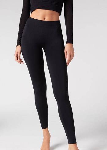 Calzedonia Ultra-Opaque Microfiber Donna Leggings Nere | IT2709QZ