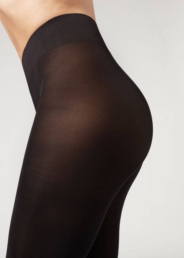 Calzedonia 100 Denier Total Comfort Soft Touch Opaque Donna Collant Nere | IT1012QZ