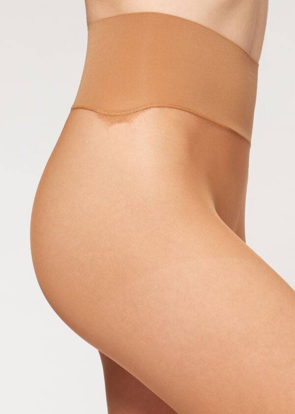 Calzedonia 20 Denier Essential Invisible Sheer Donna Collant Khaki | IT1141MA