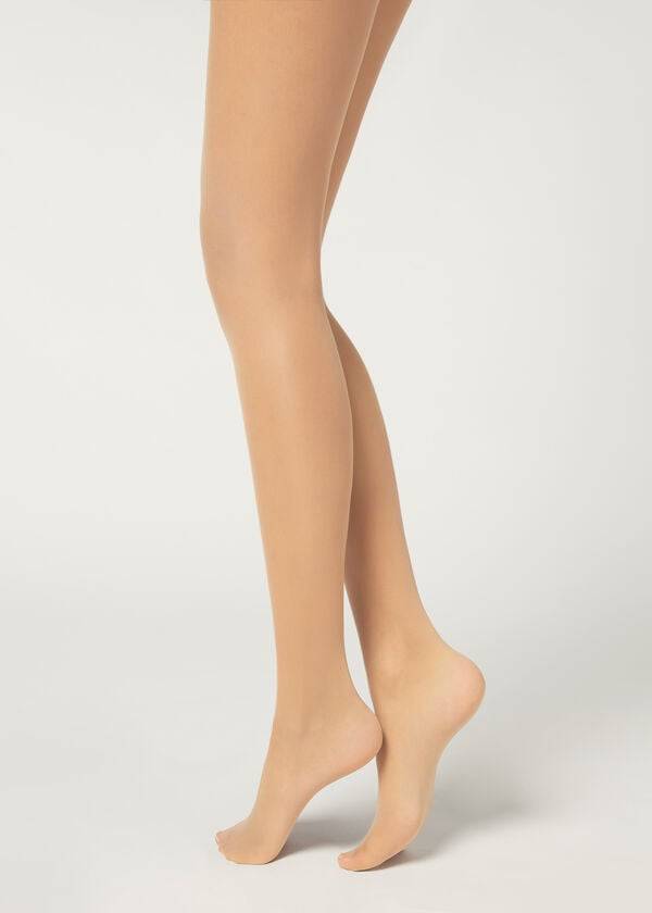 Calzedonia 20 Denier Essential Invisible Sheer Donna Collant Beige | IT1145RW