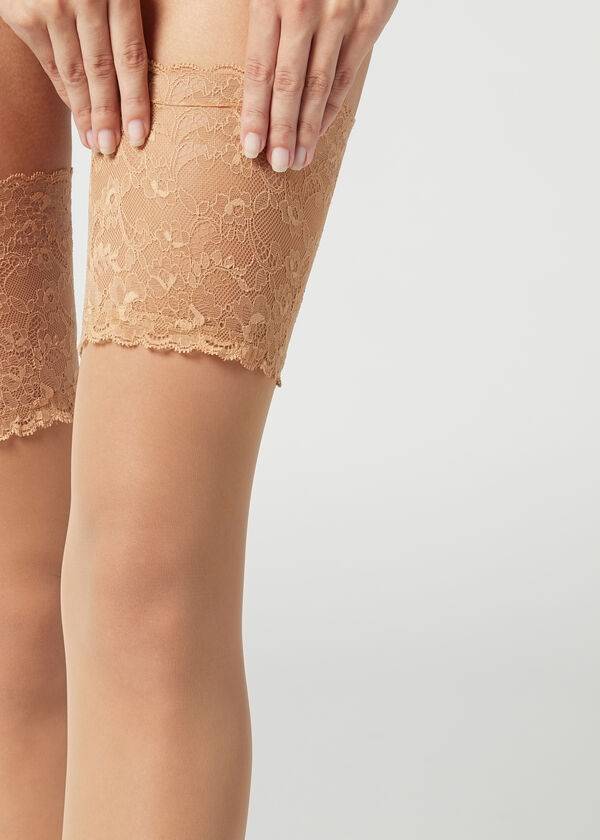 Calzedonia 20 Denier Opaque Thigh-Highs Donna Calze Autoreggenti Marroni | IT1238LH