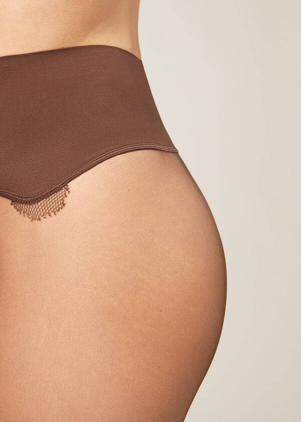 Calzedonia 20 Denier Seamless Totally Invisible Sheer Donna Collant Caffè | IT1150OR