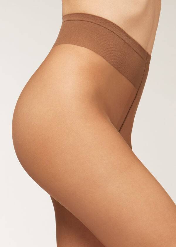 Calzedonia 20 Denier Sheer Matte Sheer Donna Collant Khaki | IT1159KI