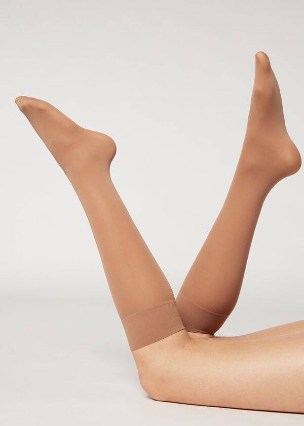 Calzedonia 30 Denier Semi Opaque Microfiber Knee-Highs Long Donna Calzini Beige | IT2231BC