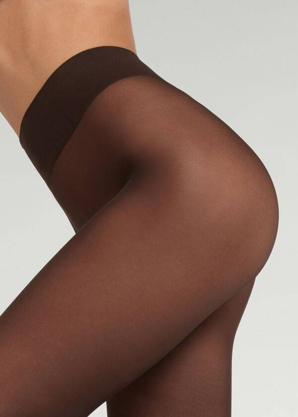 Calzedonia 30 Denier Total Comfort Soft Touch Opaque Donna Collant Caffè | IT1015RW