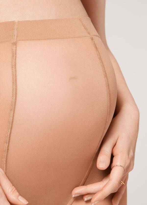 Calzedonia 30 Maternity Denier Sheer Donna Collant Marroni | IT1001HK