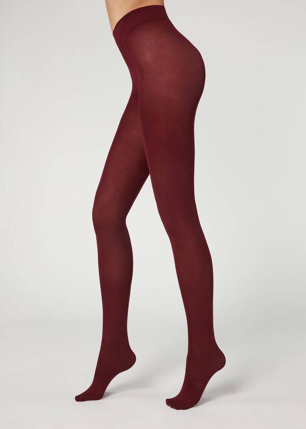 Calzedonia 50 Denier Total Comfort Soft Touch Opaque Donna Collant Bordeaux | IT1026GL